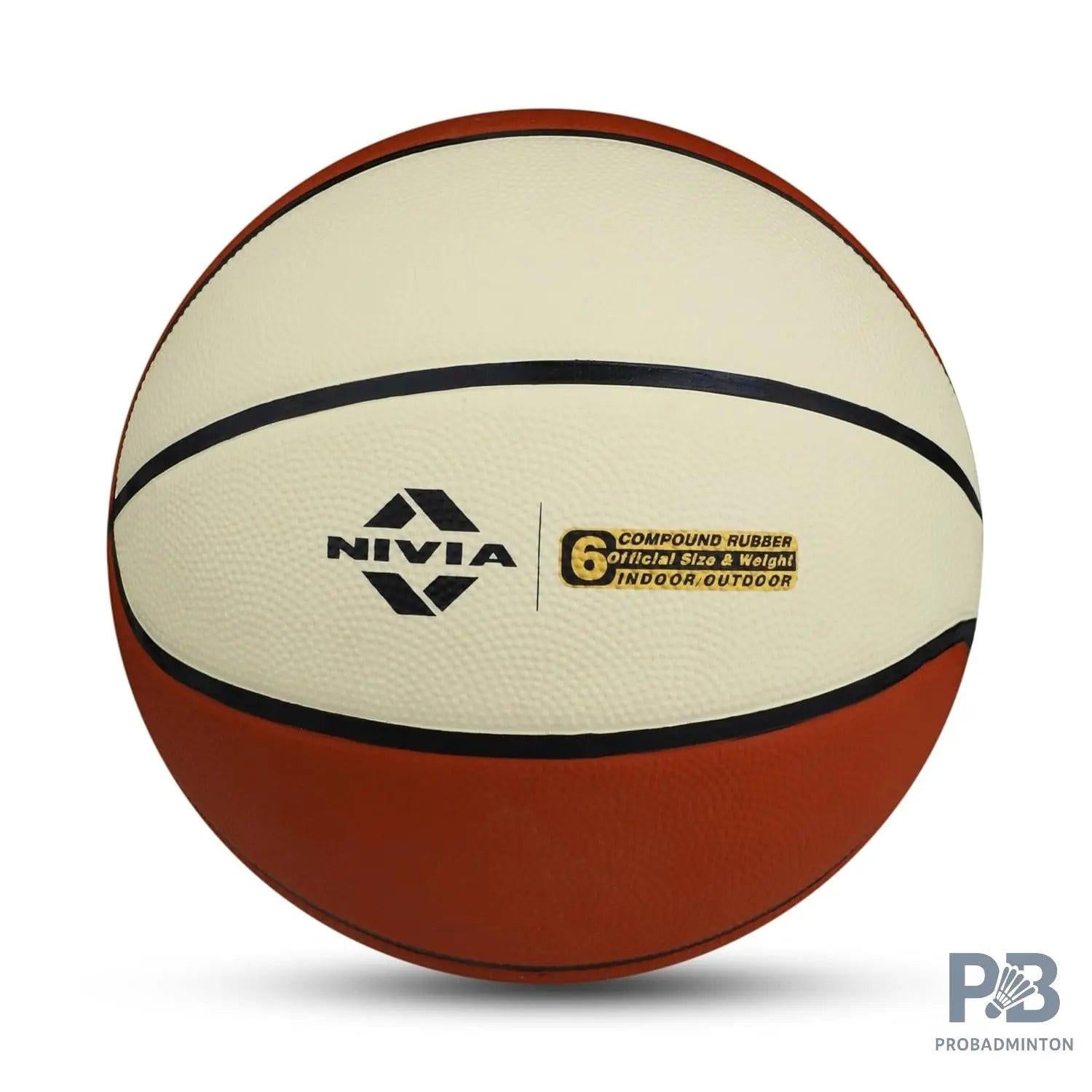 Nivia Top Grip Basketball Size 7 – FIBA Approved Rubber Basketball for Indoor & Outdoor Play | Durable, High-Grip Brown Ball.