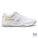 YONEX POWER CUSHION STRIDER FLOW WIDE Badminton Shoe (WHITE/GOLD).