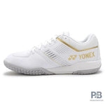 YONEX POWER CUSHION STRIDER FLOW WIDE Badminton Shoe (WHITE/GOLD).
