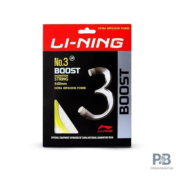 Li-Ning No. 3 Boost Nylon Badminton String with high Repulsion Power.