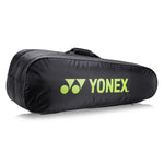 Yonex Black Cyber Lime badminton kit bag close up