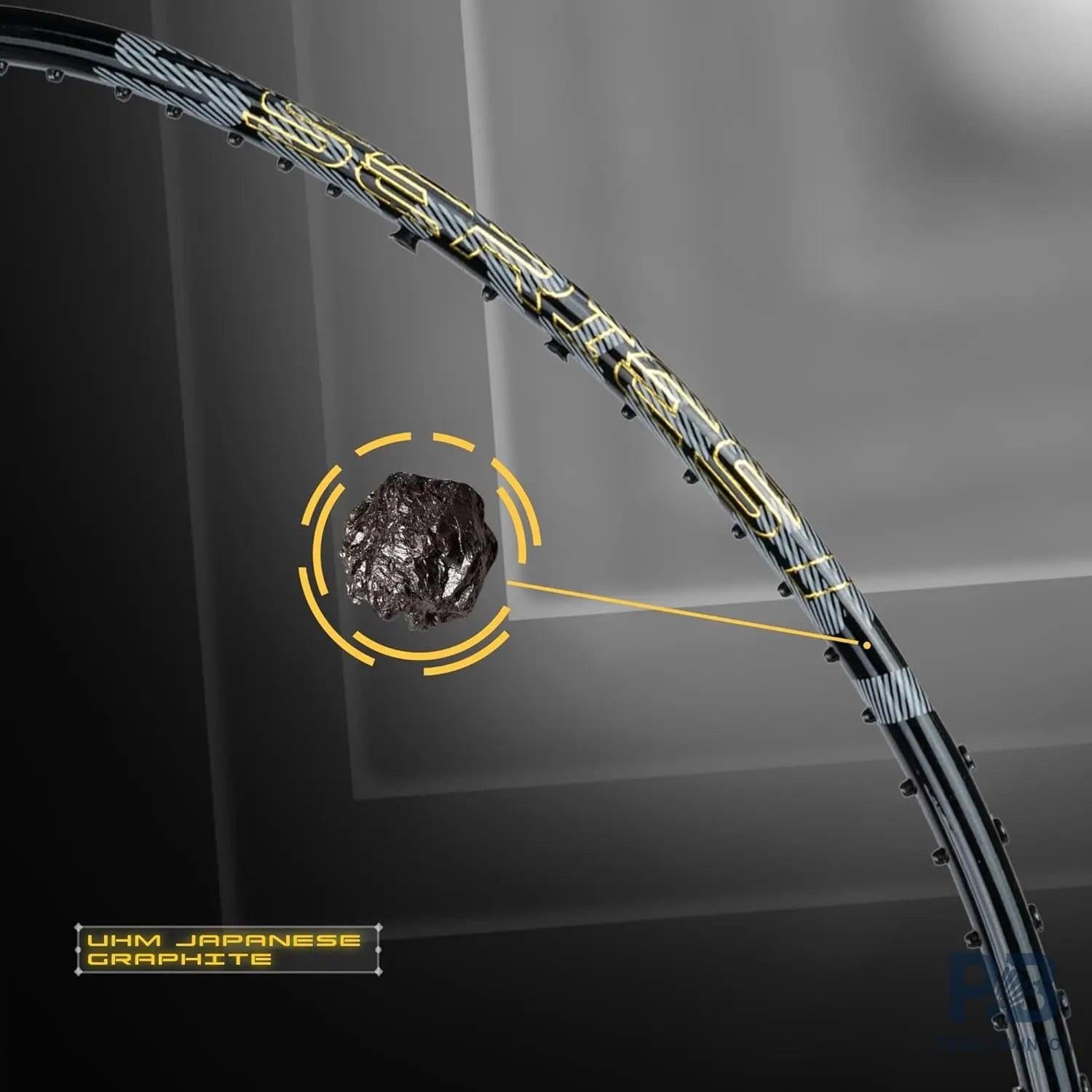 Apacs Dark Knight Badminton Racket (Unstrung) – Lightweight, Head-Heavy Power Racket for Professional Play.