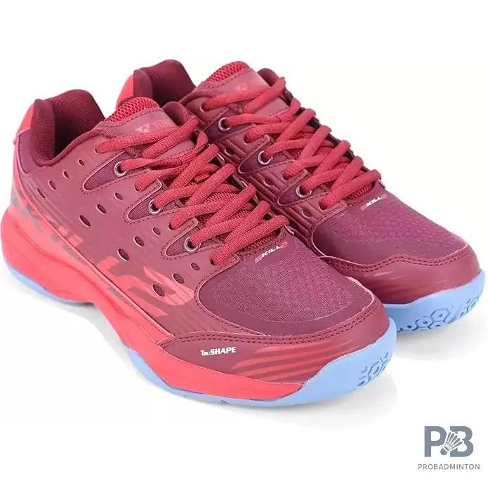 Yonex Tour Skill 2 JR Badminton Shoes (CABERNET FLAME / SCARLET MOUNTAIN).