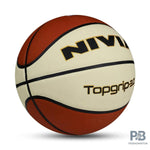 Nivia Top Grip Basketball Size 7 – FIBA Approved Rubber Basketball for Indoor & Outdoor Play | Durable, High-Grip Brown Ball.