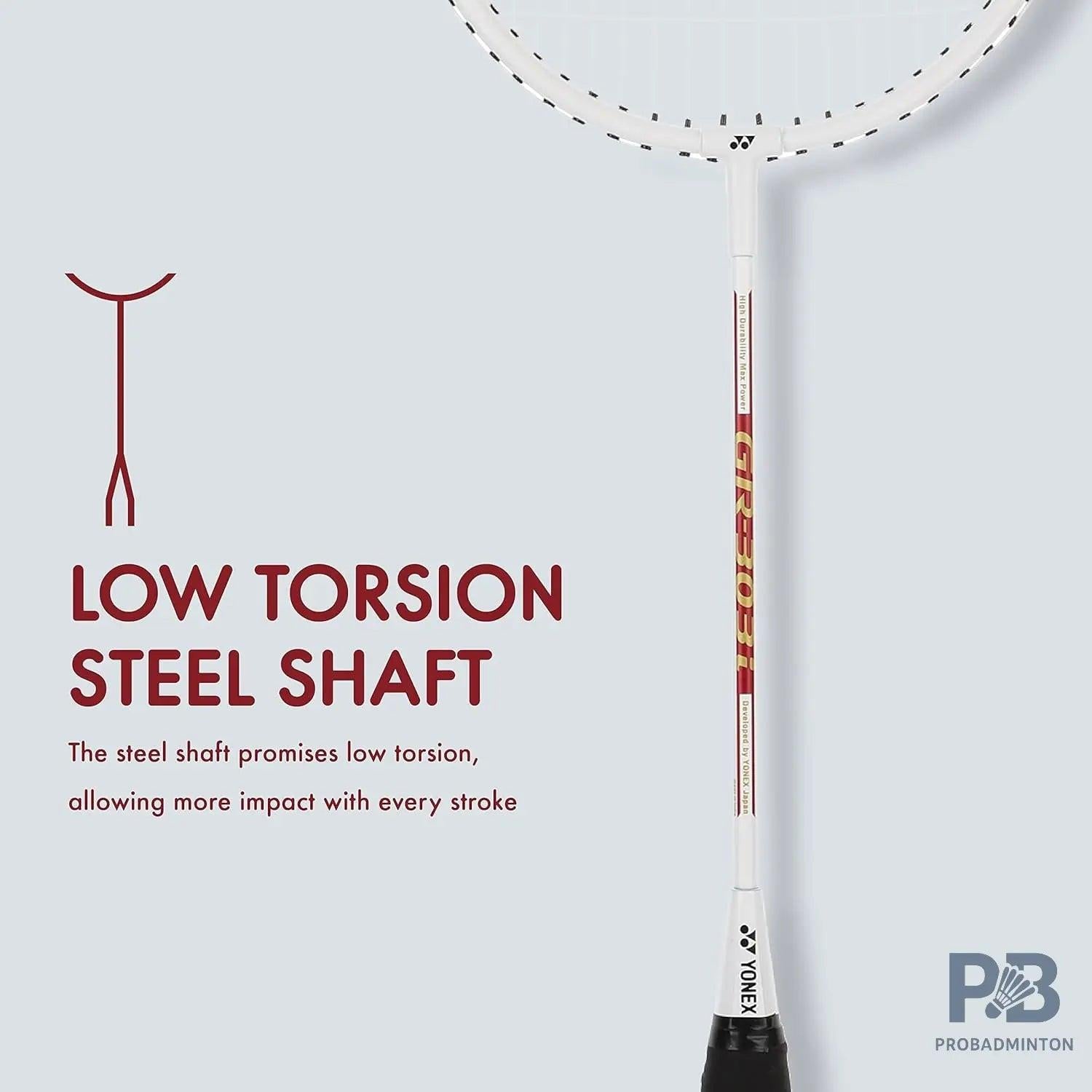"Yonex GR303i Badminton Racket – 3U/G4 | Ideal for Beginners | ProBadminton.in" (In 5 Different colors).