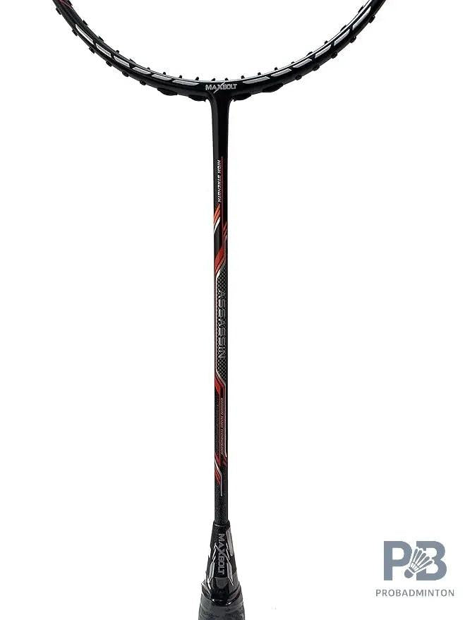 Maxbolt Assassin Carbon Fiber Red Unstrung Badminton Racket.