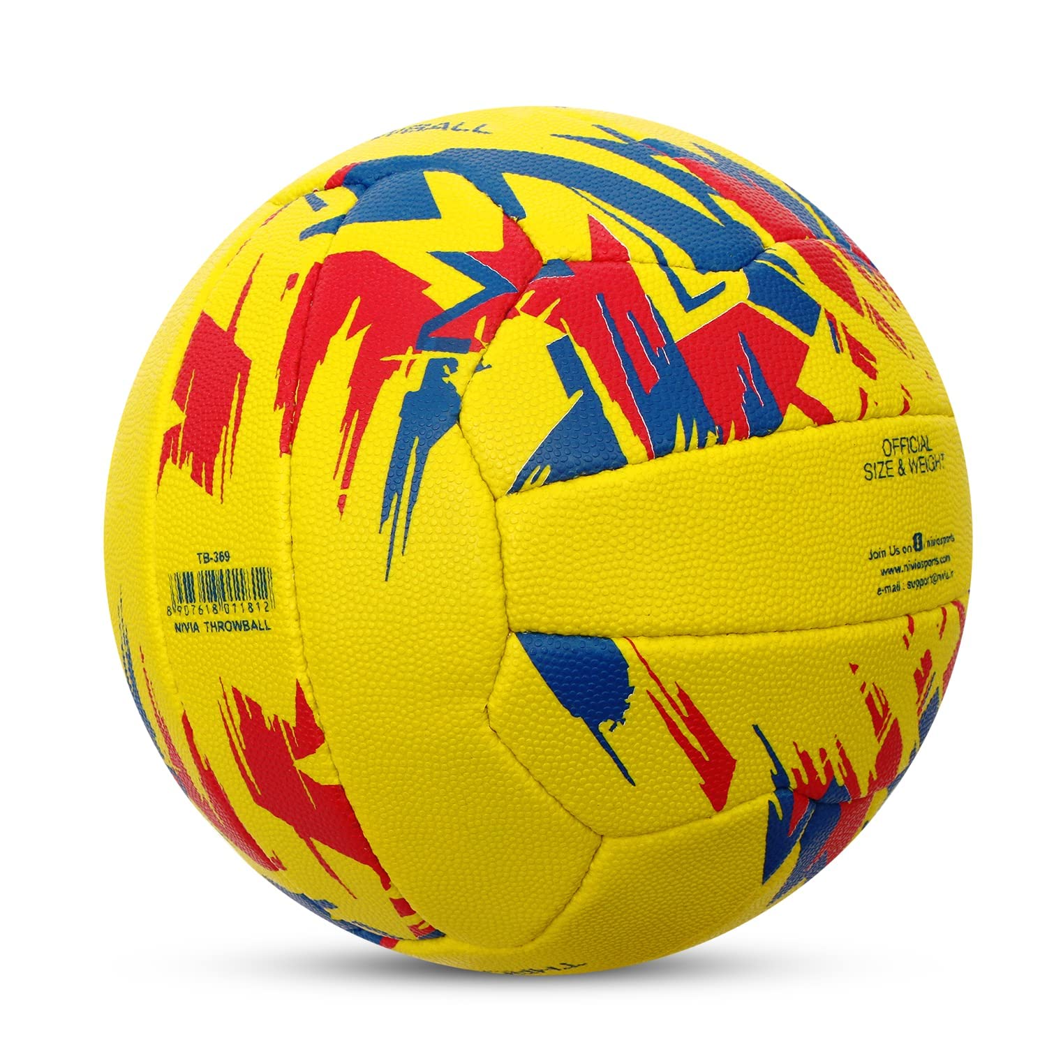 Durable rubber throw ball for all weather play