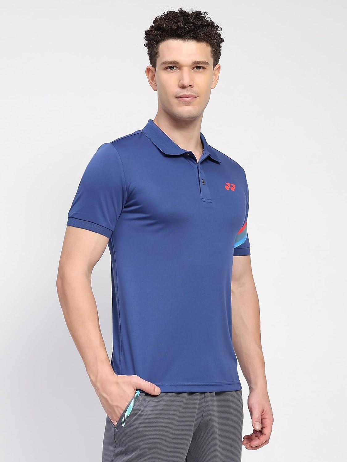 Yonex Polo T-Shirt 2734 TWILIGHT BLUE | Badminton, Tennis & Squash Sportswear | Tru Air Lite | Fast Dry & Moisture Absorption.