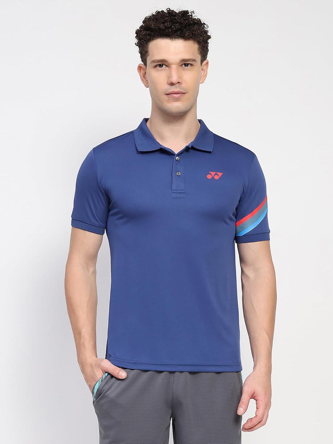 Yonex Polo T-Shirt 2734 TWILIGHT BLUE | Badminton, Tennis & Squash Sportswear | Tru Air Lite | Fast Dry & Moisture Absorption.