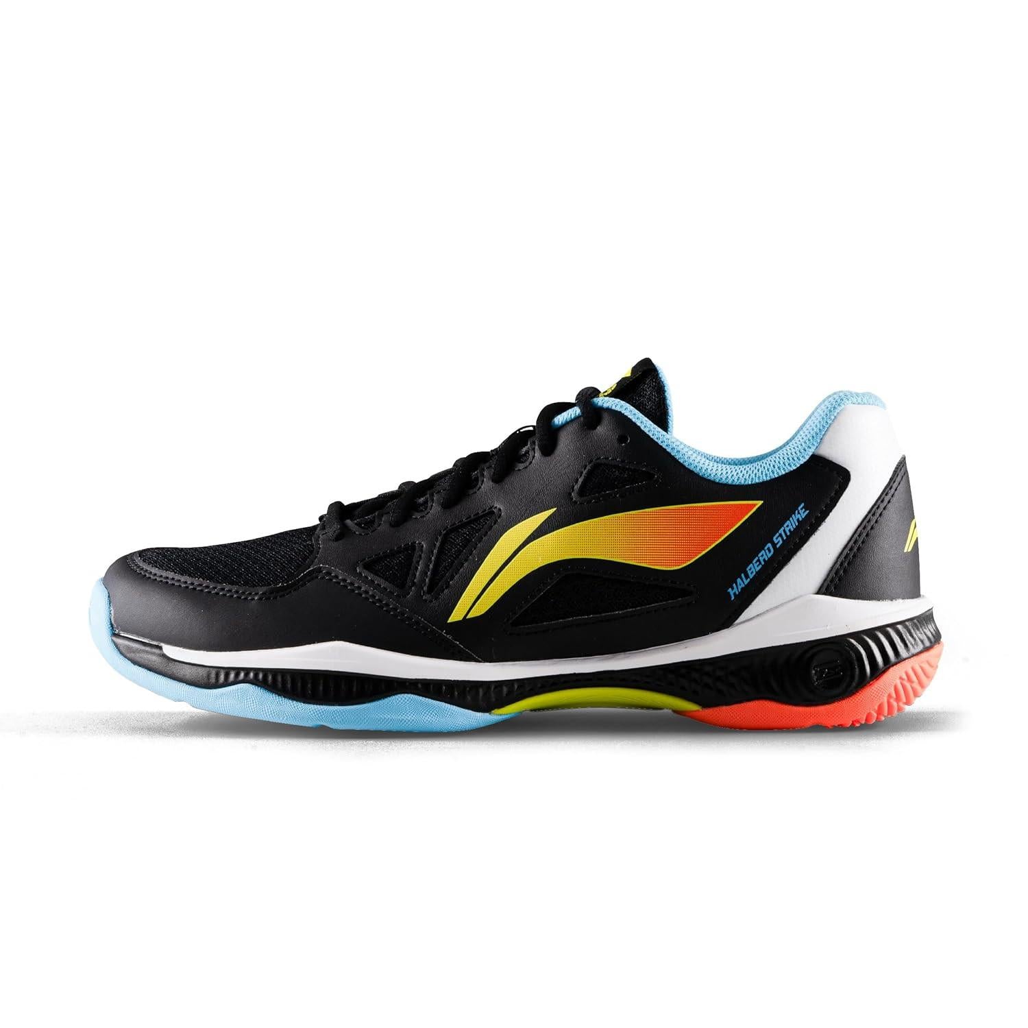 Li-Ning Halberd Strike Non-Marking Badminton Shoes | Black/Standard White | Lightweight Indoor Court Shoes for Professional & Club Players.