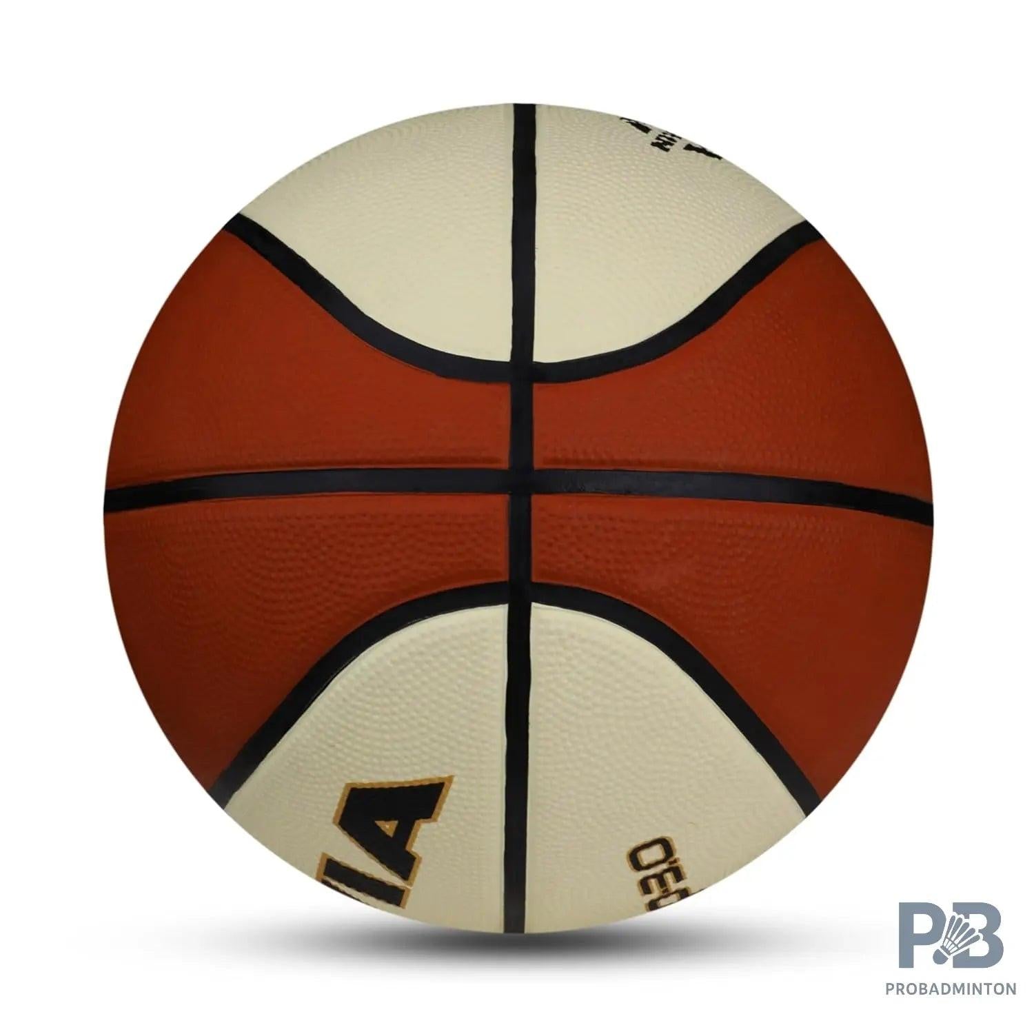 Nivia Top Grip Basketball Size 7 – FIBA Approved Rubber Basketball for Indoor & Outdoor Play | Durable, High-Grip Brown Ball.