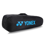 Yonex Black Sky Blue badminton kit bag close up