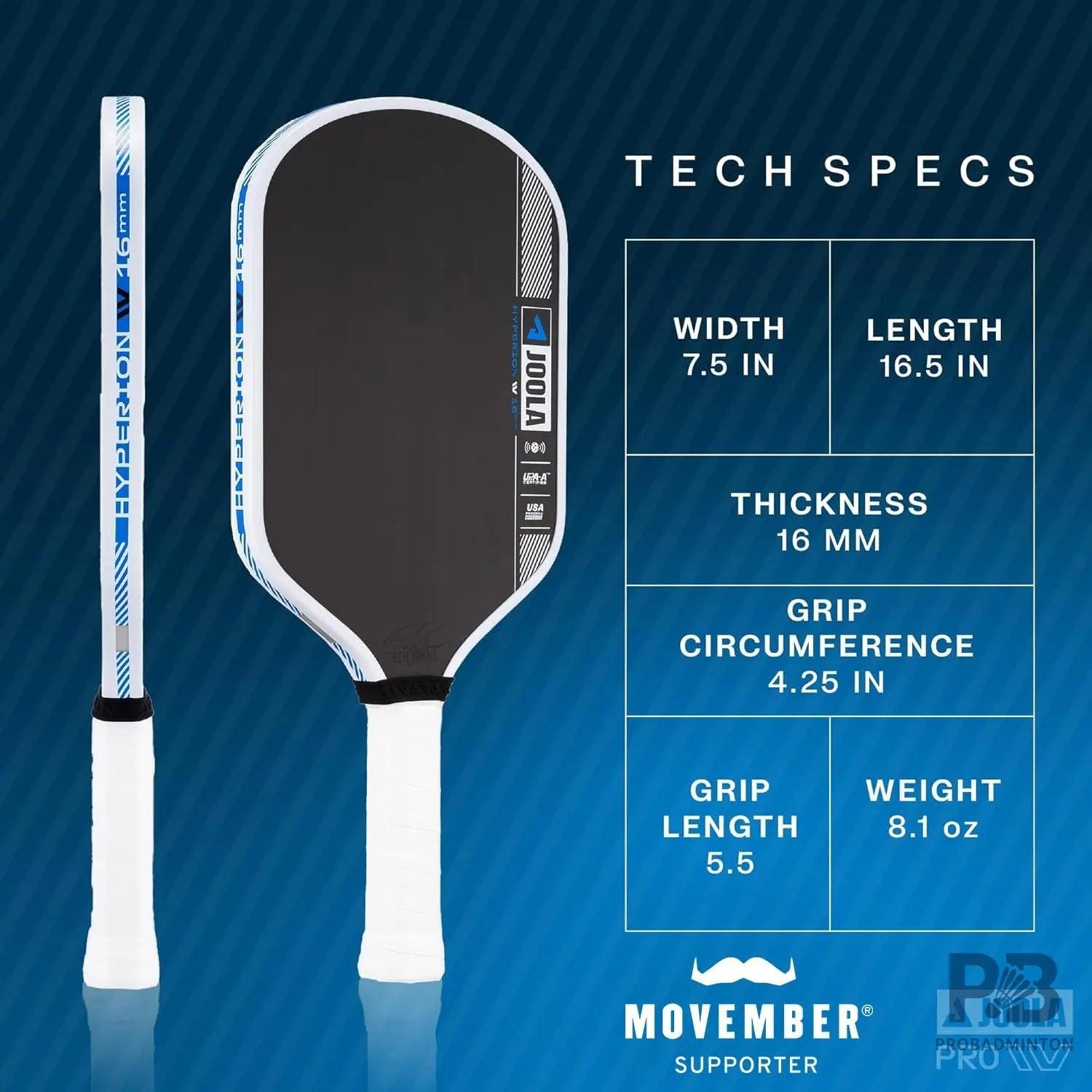 JOOLA Ben Johns Hyperion Pro IV Pickleball Paddle | Tech Flex Power + Aero Curve Design for Power & Control | Propulsion Core | UPA-A Certified & USAP Approved.