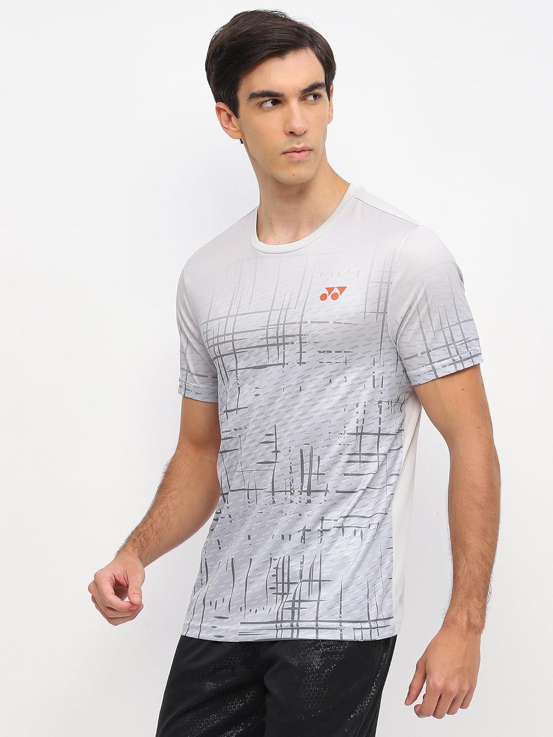Yonex T-Shirt Polo 2968 Men’s Wear | Glacier Gray | Lightweight Badminton Sportswear.