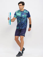 yonex badmnton shirt round nek 2966 navy peony

