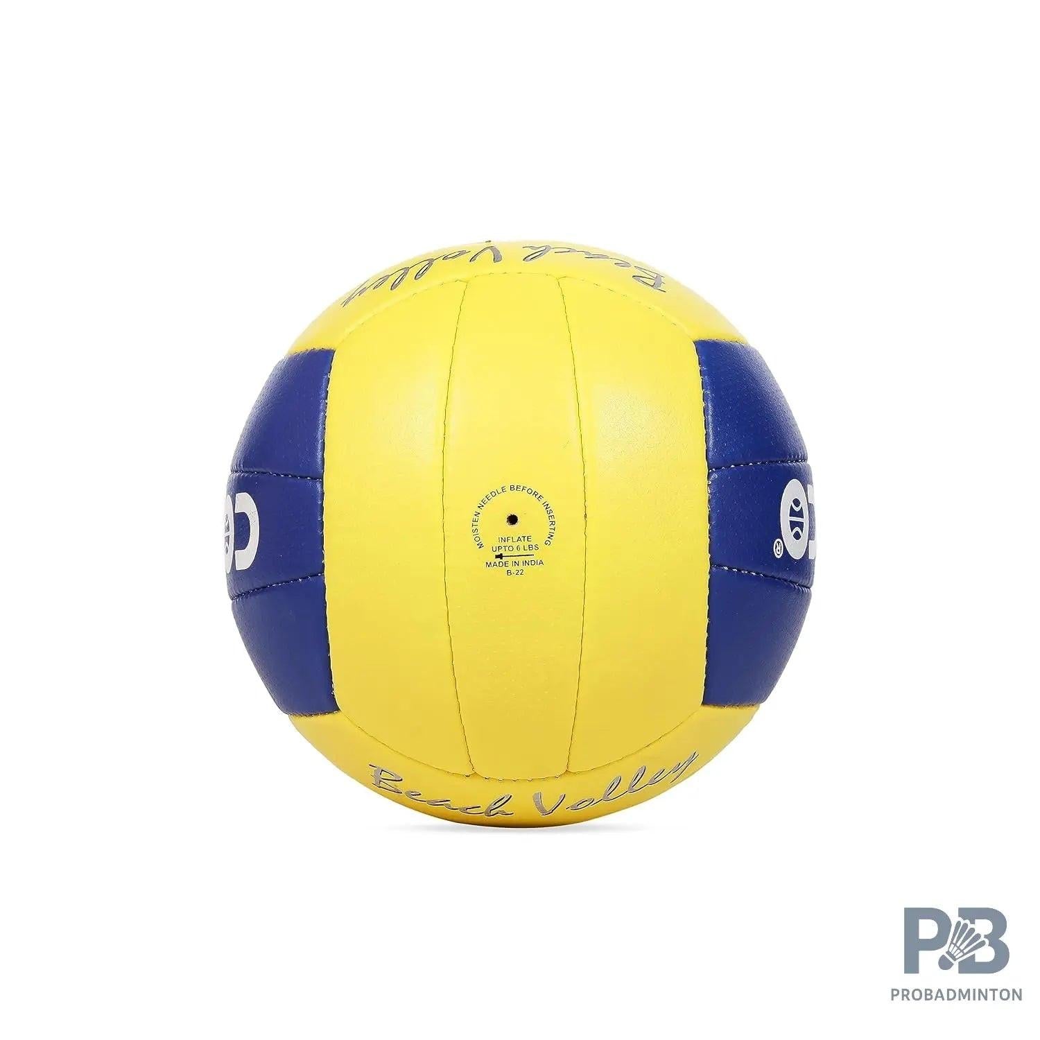 COSCO Beach Volleyball Size 4 – Blue & Yellow | Soft PU Hand-Sewn Ball with Floating Bladder for Beach & Outdoor Play.