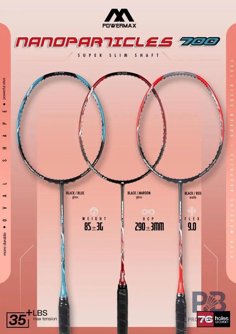 Power Max Nanoparticles 700 Gutted Badminton Racket Frame – Best Price in India | Lightweight & Durable Racquet for Beginners.