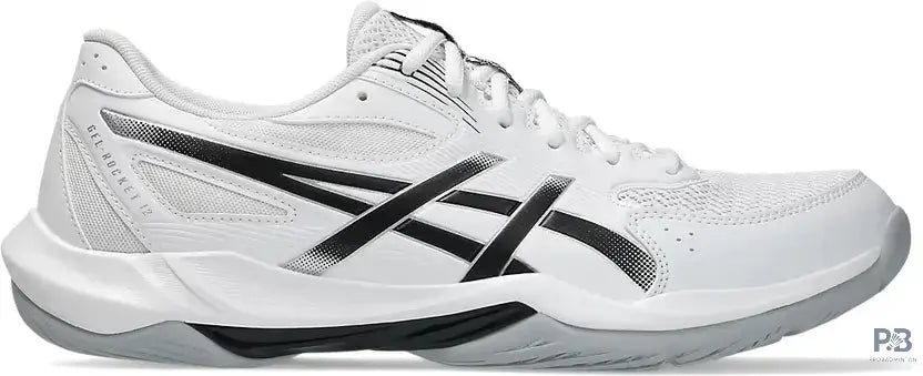 Asics GEL-Rocket 12 Men’s Badminton Shoes | White/Black | Indoor Court Stability & Flexibility – ProBadminton.in.