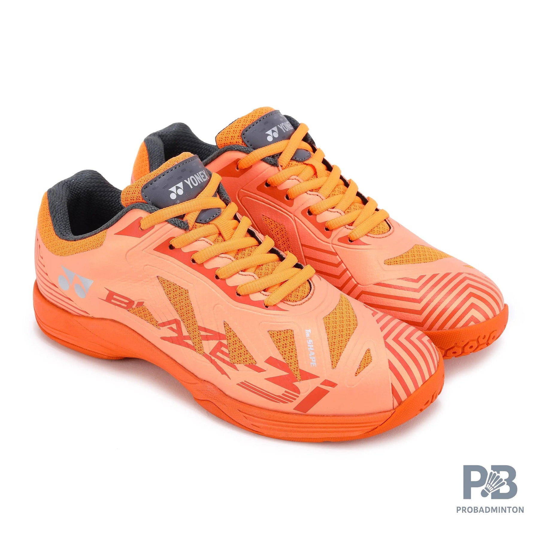 Yonex Blaze 3I Badminton Shoes | Hyper Orange/Midnight Turquoise | Lightweight Non-Marking Court Shoes.