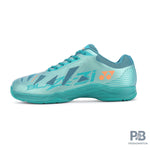 Yonex Blaze 3I Badminton Shoes | Neptune Green/Hyper Orange | Lightweight Non-Marking Court Shoes.