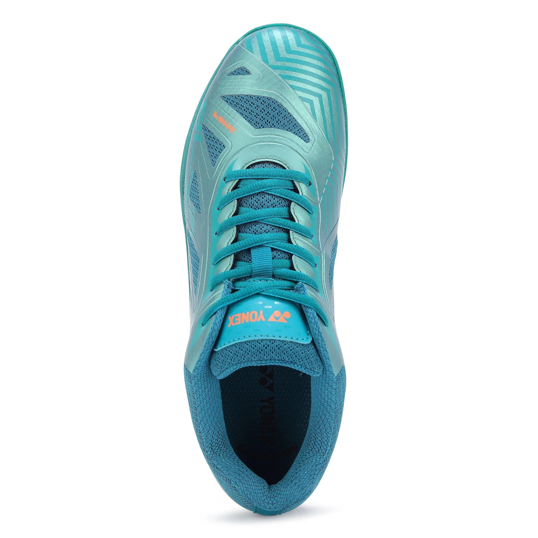 Yonex Blaze 3I Badminton Shoes | Neptune Green/Hyper Orange | Lightweight Non-Marking Court Shoes.