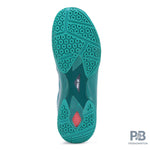 Yonex Blaze 3I Badminton Shoes | Neptune Green/Hyper Orange | Lightweight Non-Marking Court Shoes.