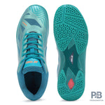 Yonex Blaze 3I Badminton Shoes | Neptune Green/Hyper Orange | Lightweight Non-Marking Court Shoes.