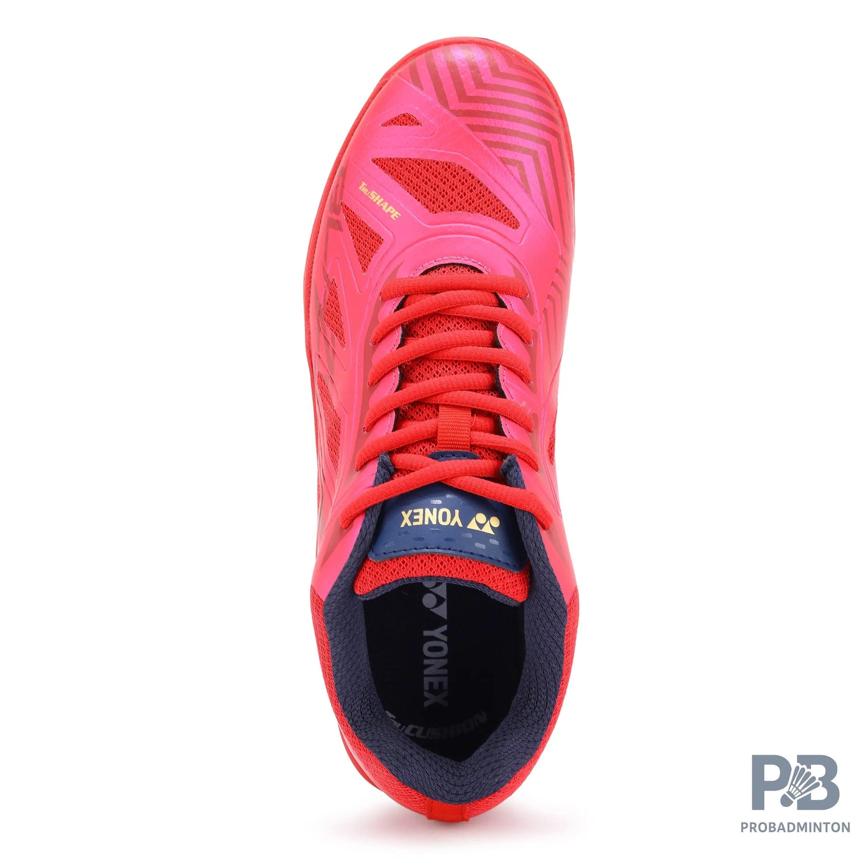Yonex Blaze 3I Badminton Shoes | Red/Dark Pink/Gold | Lightweight Non-Marking Court Shoes.