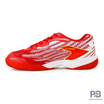 Yonex V 200i Badminton Shoe | Ruby Red/Medallion Gold.
