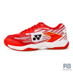 Yonex V 200i Badminton Shoe | Ruby Red/Medallion Gold.