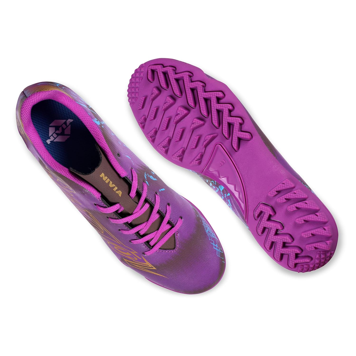 Lightweight turf football shoes for men with breathable mesh and studded TPU sole