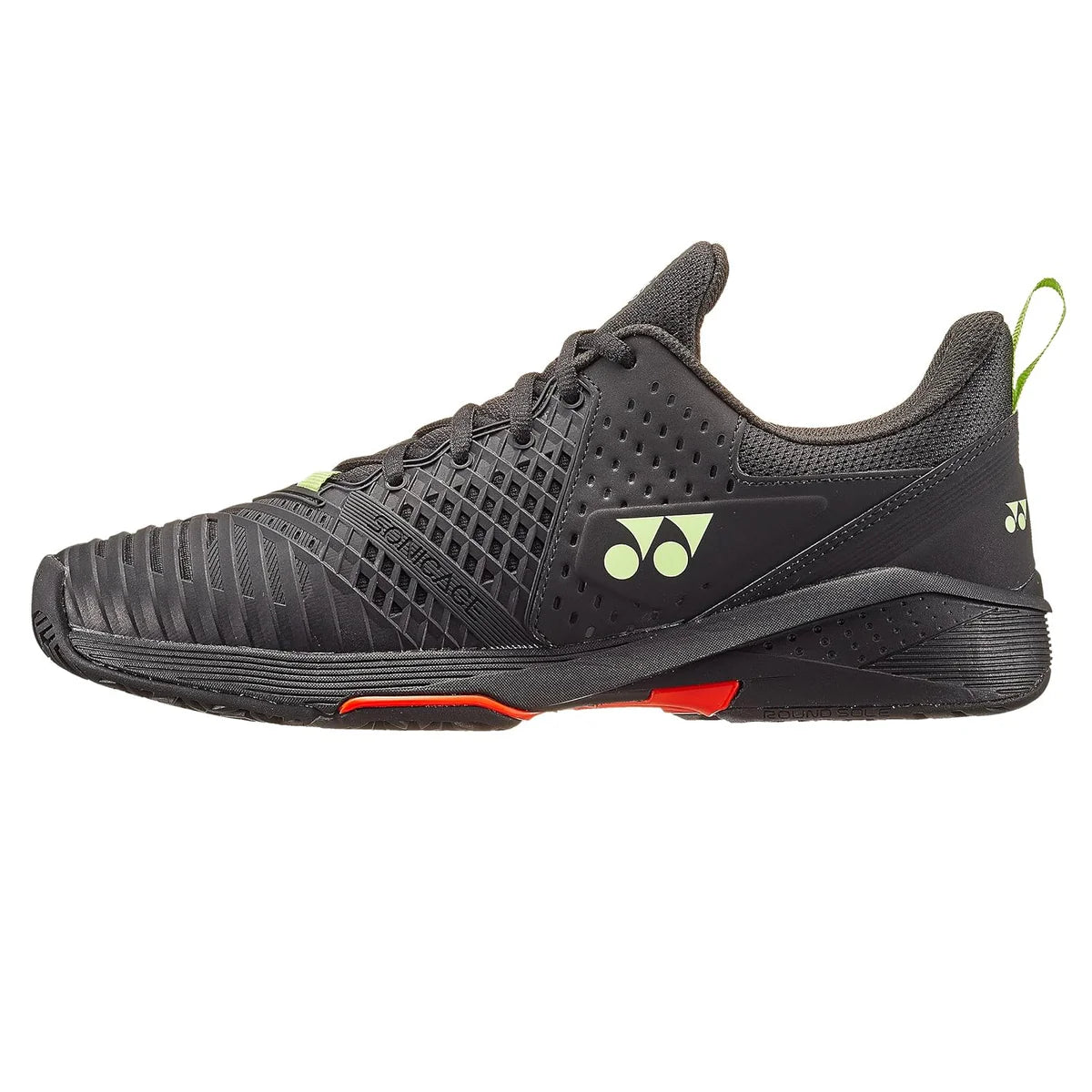 Yonex Sonicage 3 Power Cushion Tennis Shoes – Black Lime | Lightweight Speed & Comfort | ProBadminton.in.
