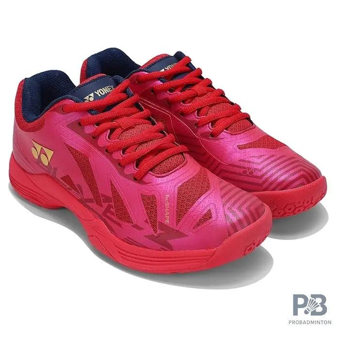 Yonex Blaze 3 Badminton Shoes | Red/Dark Pink/Gold.
