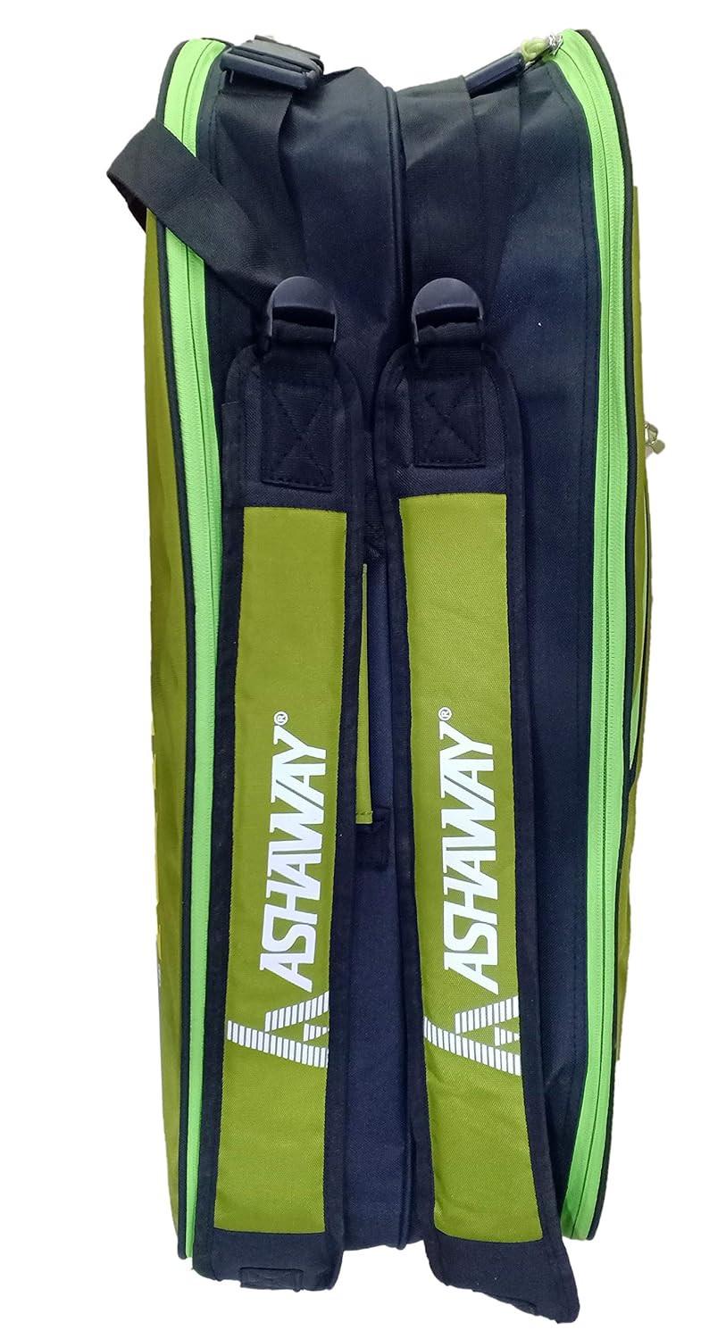 Ashaway AB 4000 Double Zip Badminton Kit Bag (Green, Size M) | Durable Graphite Sports Bag – Buy Online at Probadminton.in.