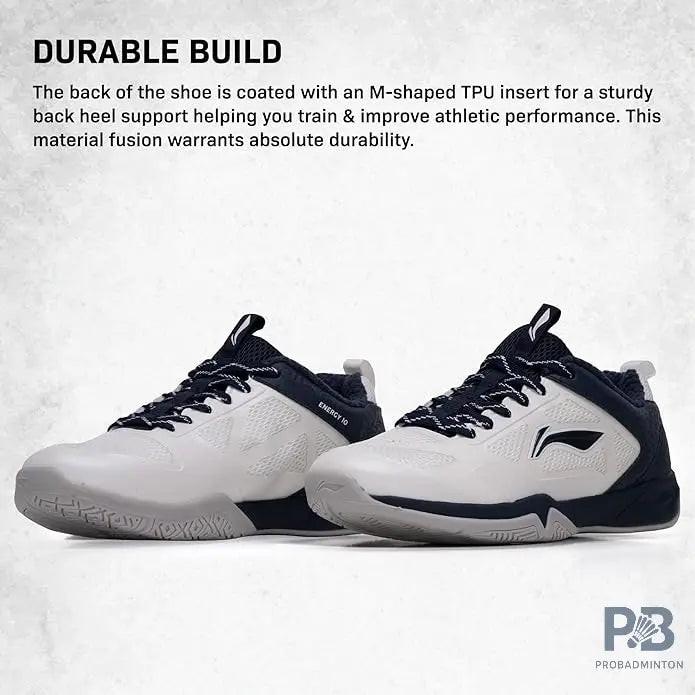 LI-NING  Energy 10 Badminton Shoes ( White / Navy).
