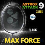 Yonex Astrox Attack 9 Badminton Racket | Black.