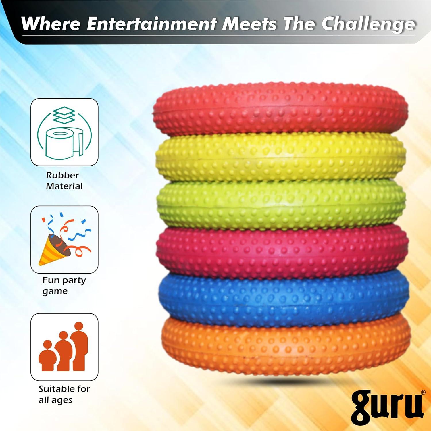 Guru Sponge Filled Dotted Rubber Tennikoit Ring – Lightweight Plastic Sport Ring | ProBadminton.in.