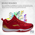LI-NING  Energy 10 Badminton Shoes ( Red / Gold ).