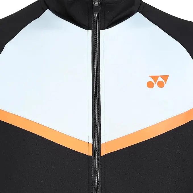 Yonex Track Suit 2500 for Men (Jet Black/Dark Navy) | Premium Badminton & Tennis Warm-Up Suit | Quick-Dry + UV Protection | Long Sleeve Pull-On Design.