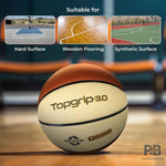 Nivia Top Grip Basketball Size 7 – FIBA Approved Rubber Basketball for Indoor & Outdoor Play | Durable, High-Grip Brown Ball.