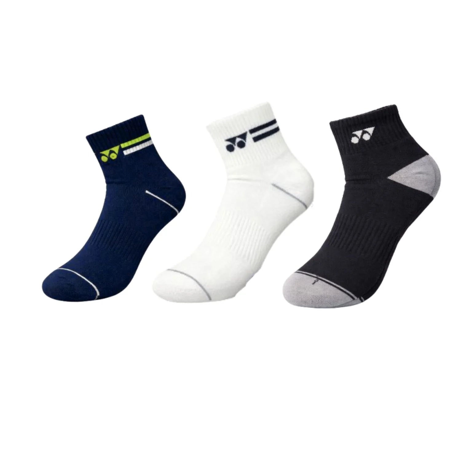 Yonex Socks M 2575T 3X1 - NAVY/WHITE/BLACK (Pack of 3 socks)