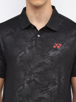 Yonex T-Shirt Polo 2969 Men’s Wear | Jet Black | Lightweight Badminton Sportswear.