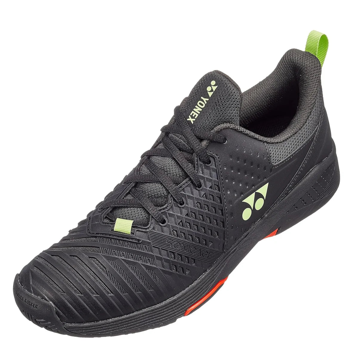 Yonex Sonicage 3 Power Cushion Tennis Shoes – Black Lime | Lightweight Speed & Comfort | ProBadminton.in.