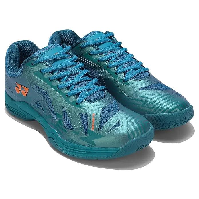 Yonex Blaze 3 Badminton Shoes | Neptune Green/Midnight Turquoise/Hyper Orange.