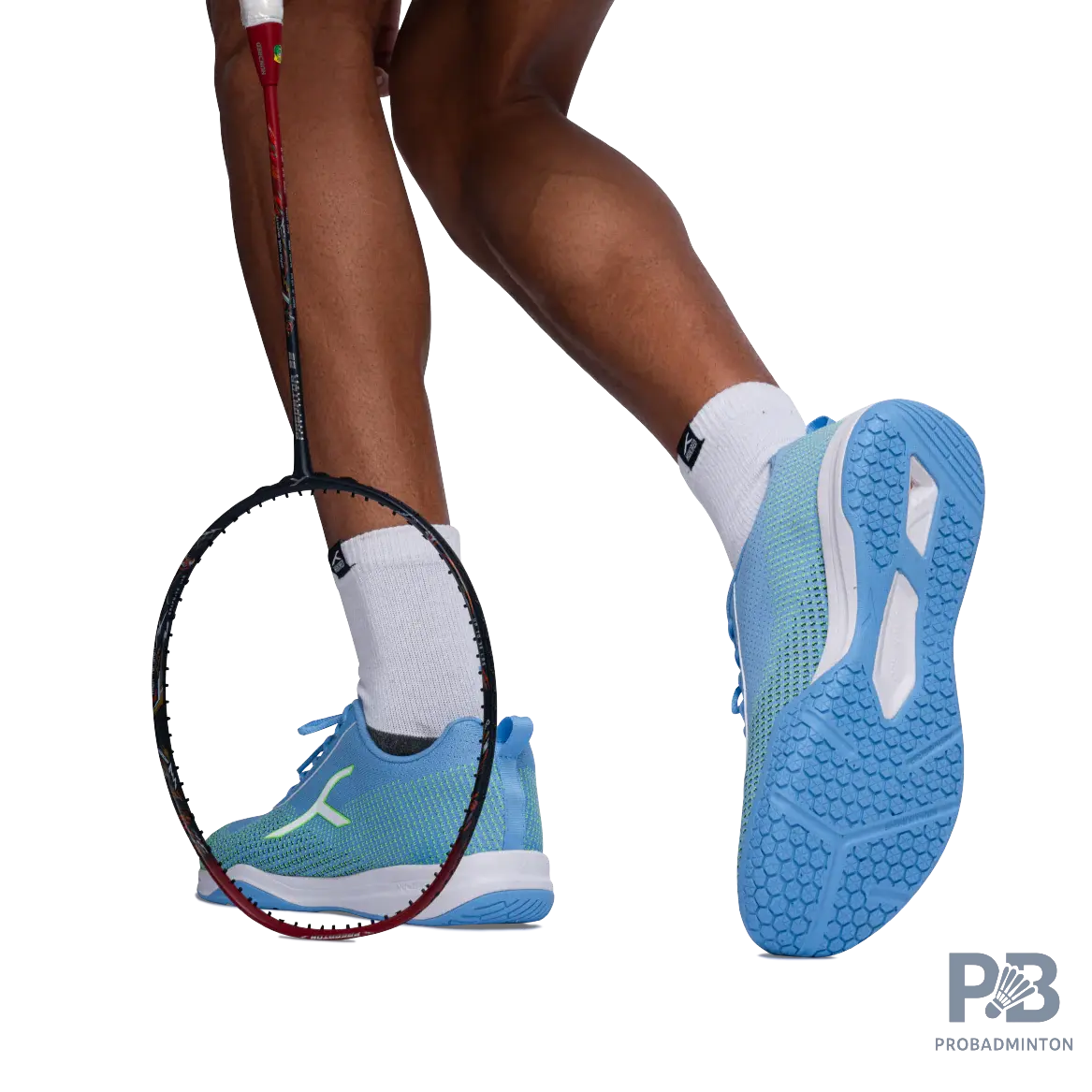 Hundred Blade Lite Badminton Shoe | Blue/Lime Green/White.