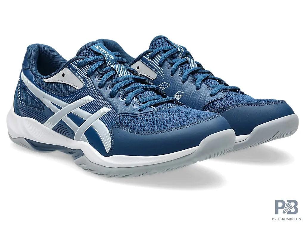 Asics Gel Rocket 12 Badminton Shoe | Mako Blue/ Piedmont Grey.