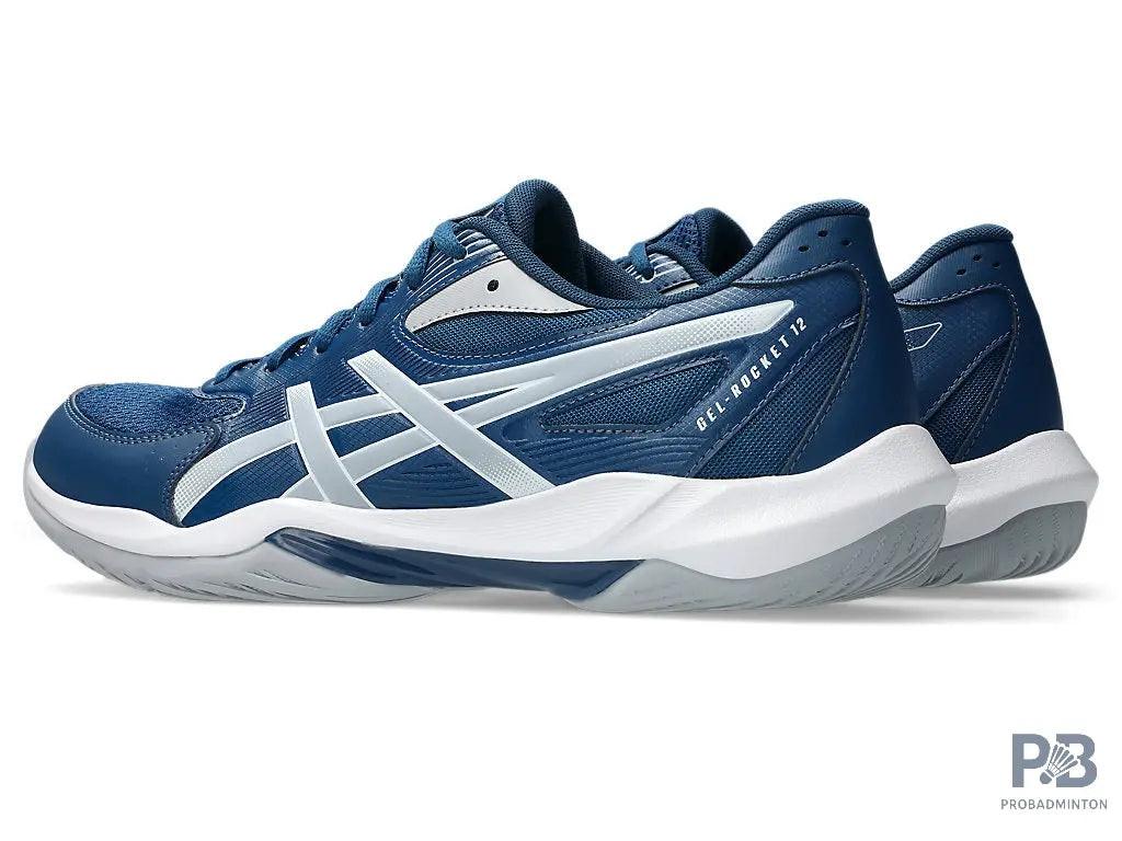 Asics Gel Rocket 12 Badminton Shoe | Mako Blue/ Piedmont Grey.