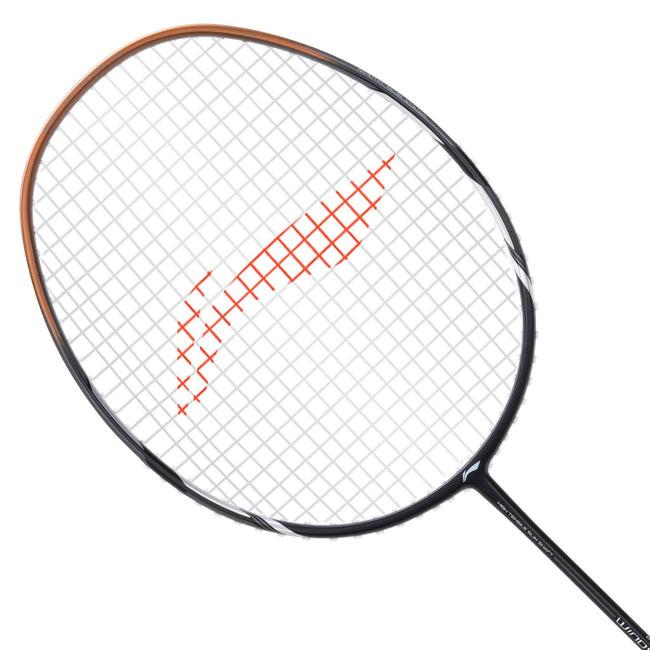 Li-Ning Windstorm 78 S Badminton Racket | Black/Bronze.