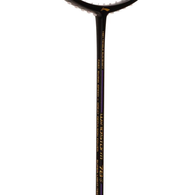 Li-Ning Windstorm 78 S Badminton Racket | Black/Gold.