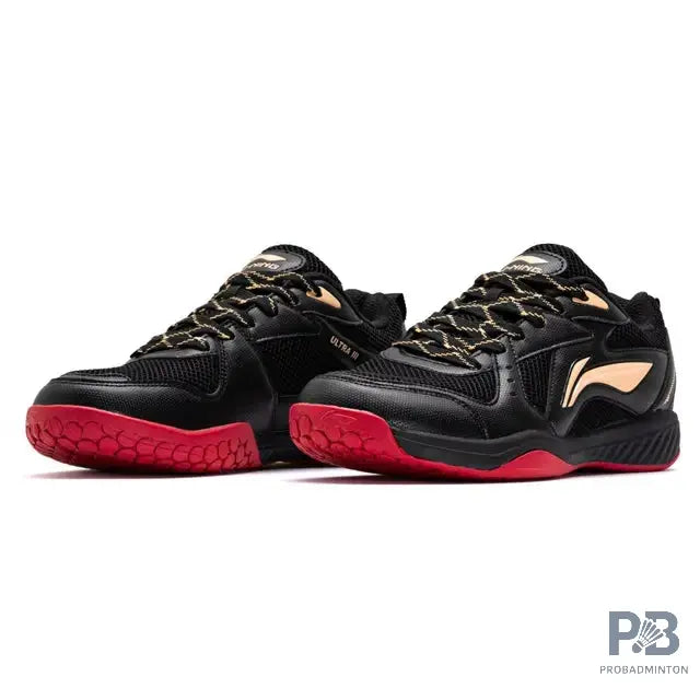 Li-Ning Ultra III Badminton Shoe ( Black / Apricot Cream) JR.